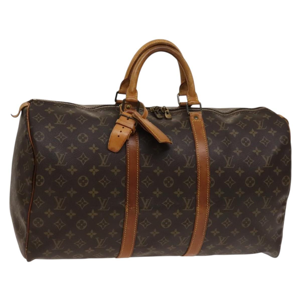Louis Vuitton Monogram Keepall 50 Boston Bag M41426 Lv Auth 138405
